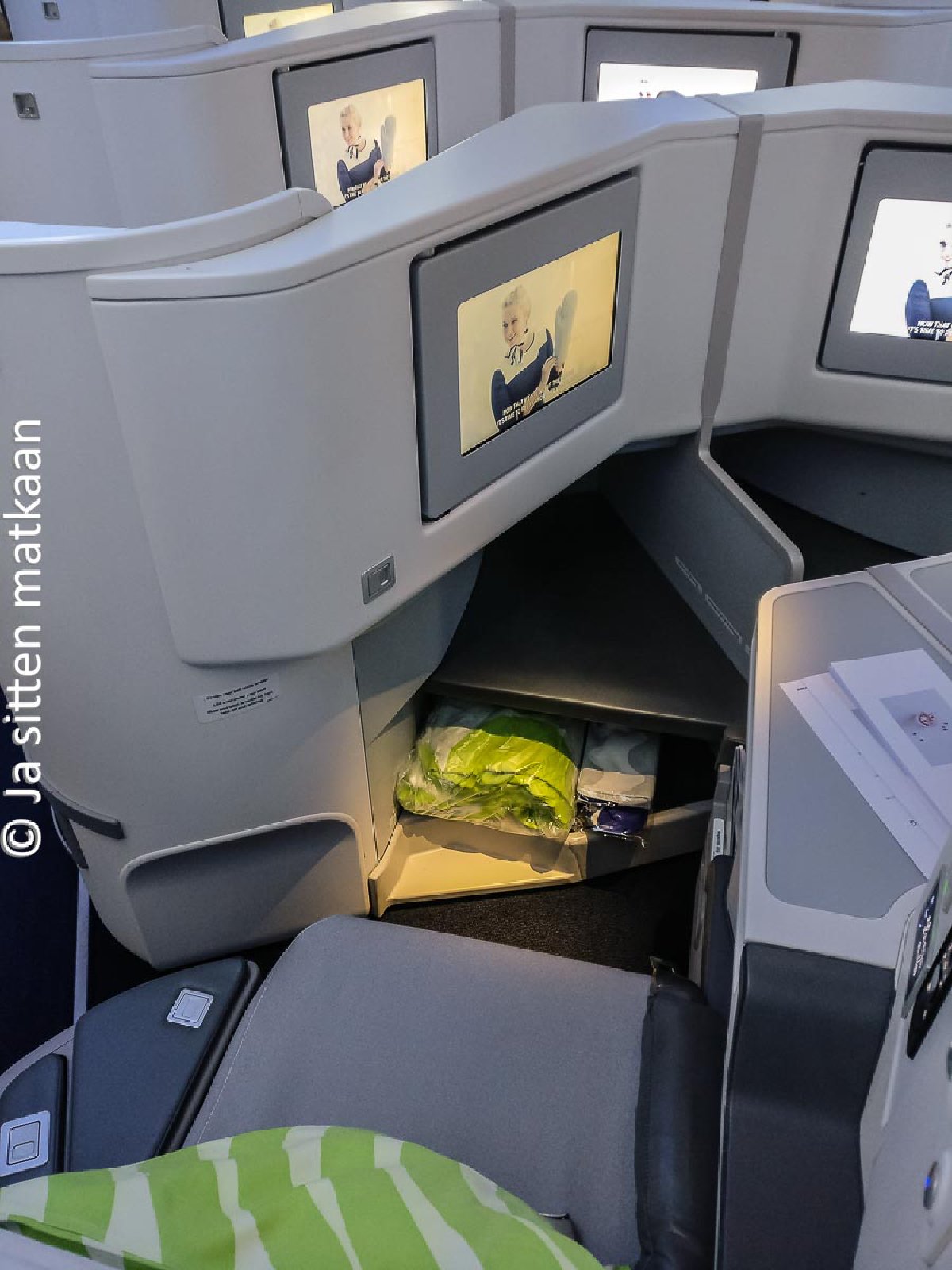Ensikokemus Finnairin A350-koneen business­luokasta