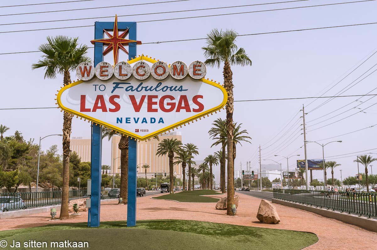 Las Vegasin nähtävyyksiä - Tervetuloa Las Vegasiin -kyltti