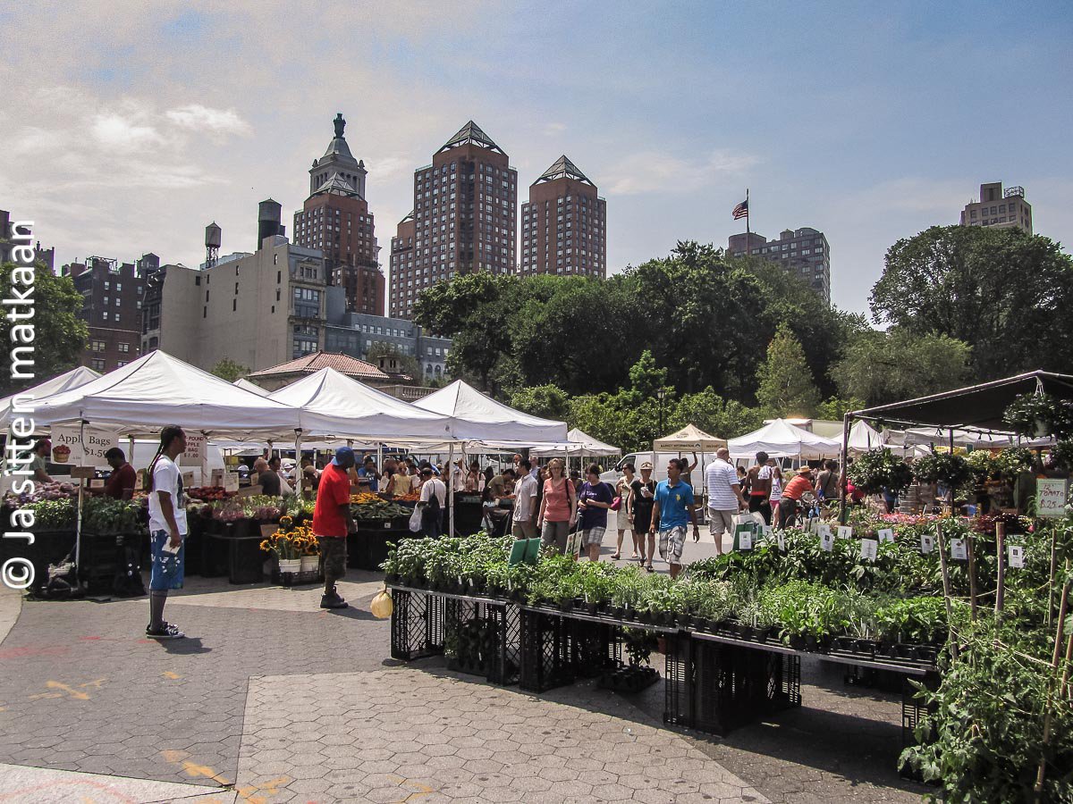 New Yorkin nähtävyyksiä - Union Square Greenmarket