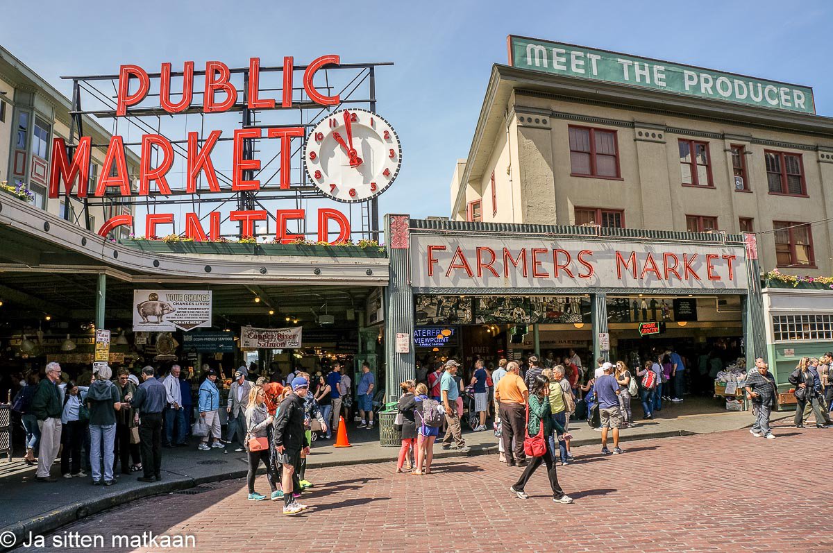 Seattlen nähtävyyksiä - Pike Place Market